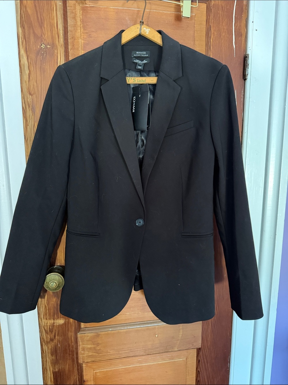 RW&CO Black Single-Button Blazer